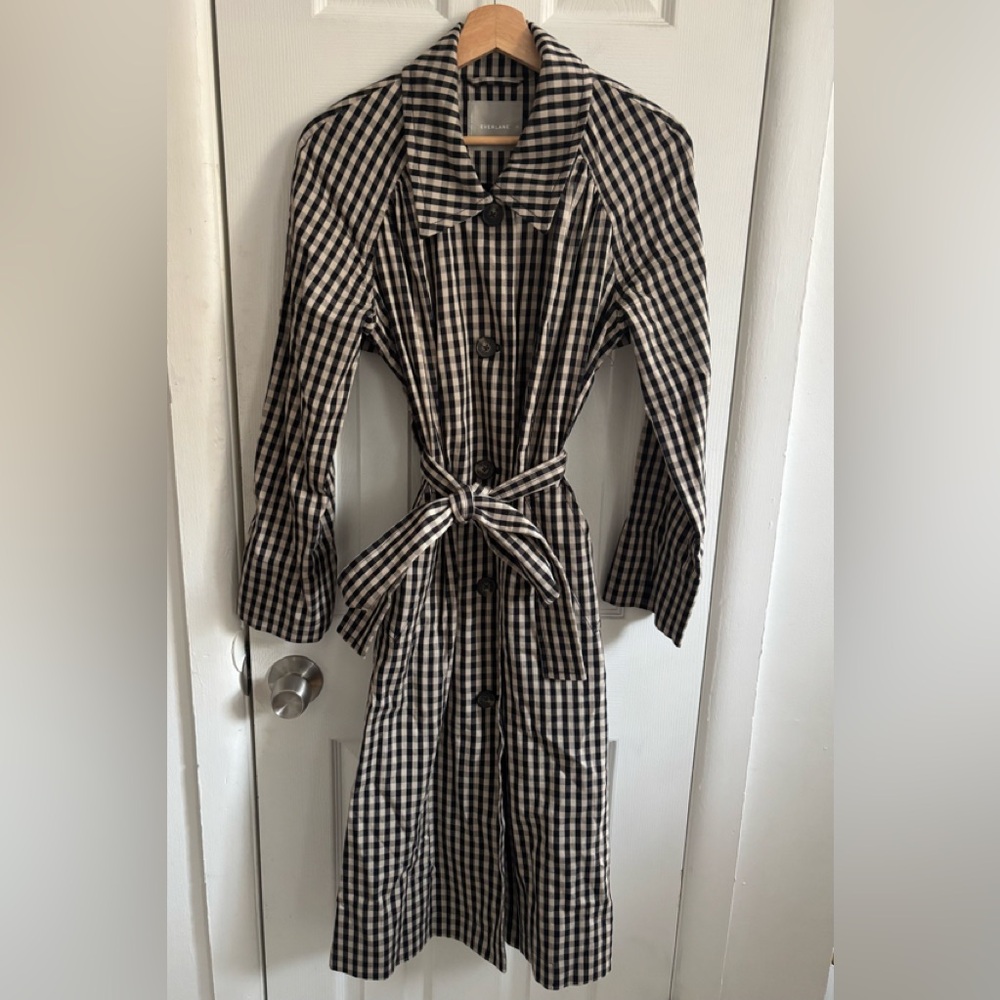 Everlane Gingham Trench Coat
